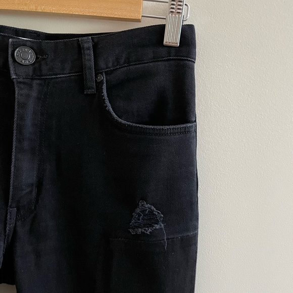 Sandro Paris Dorris Distressed Patchwork Jeans Size 36 - Picture 10 of 14